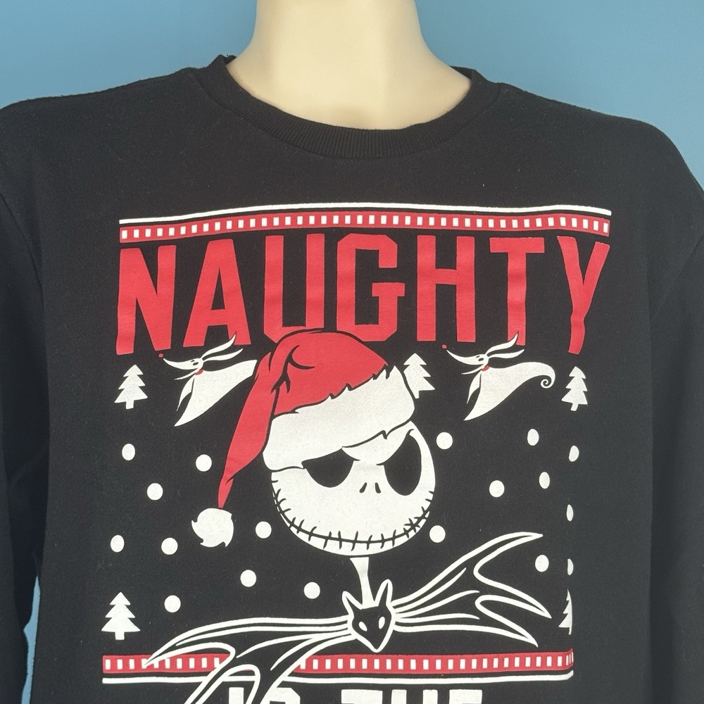 Disney Nightmare‎ Before Christmas Jack Skellington Christmas Sweatshirt Men's M